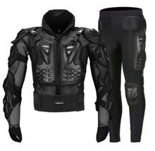 Load image into Gallery viewer, Motorcycle Jackets Motorcycle Armor Racing Body Protector Jacket Motocross Motorbike Protective Gear + Pants Protector