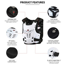 Load image into Gallery viewer, SCOYCO Motorcycle Armor Vest Motorcycle Protection Motorbike Chest Back Protector Armor Motocross Racing Vest Protective Gear