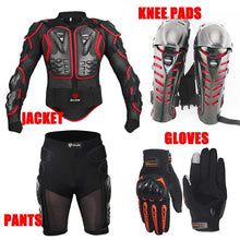 Load image into Gallery viewer, One Set Motorcycle Jacket Short Pants Knee Protection Gloves Motocross Armor Motocross Suits Clothing Motorbike Moto Gloves