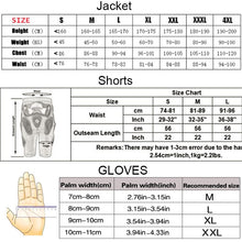 Load image into Gallery viewer, One Set Motorcycle Jacket Short Pants Knee Protection Gloves Motocross Armor Motocross Suits Clothing Motorbike Moto Gloves