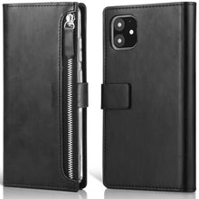 Load image into Gallery viewer, For iPhone 11/Pro/Max SE 2020 XS XR Zipper Leather Wallet Case Card Flip Cover