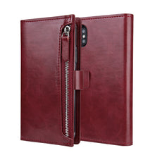 Load image into Gallery viewer, For iPhone 11/Pro/Max SE 2020 XS XR Zipper Leather Wallet Case Card Flip Cover