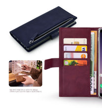 Load image into Gallery viewer, For Samsung S20/Plus/Ultra 5G S10/9 A20/30 Zipper Leather Wallet Case Card Cover