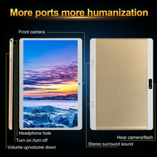 Load image into Gallery viewer, 10.1" 8+128GB Tablet WiFi Phablet GPS 10-Core Android 9.0 Dual Camera G-Sensor