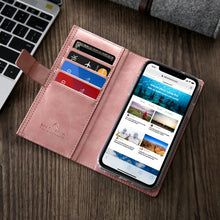 Load image into Gallery viewer, For iPhone 11/Pro/Max SE 2020 XS XR Zipper Leather Wallet Case Card Flip Cover
