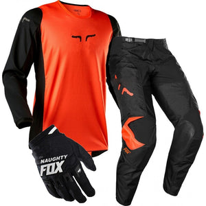 NAUGHTY FOX PRIX 180 Motorcycle Riding Protective Gear Sets MX XC Pants Qiuck-dry MTB Jersey Gloves Cycling Suits Moto Combos