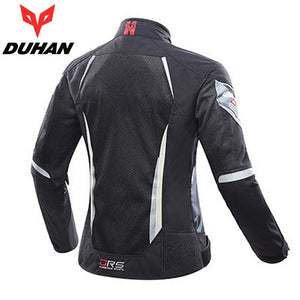 women DUHAN Summer Mesh Breathable Motorcycle Jacket wiReflective Motorbike Jackets of Oxford Cloth 600D and CE Protective gear