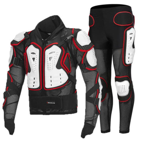 Motorcycle Jackets Motorcycle Armor Racing Body Protector Jacket Motocross Motorbike Protective Gear + Pants Protector