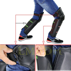 LMoDri Motorcycle Rider Knee Pad Motorbike Warm Kneepad Leg Protective Warmer Winter Against Wind PU Leather Waterproof 2pcs/lot