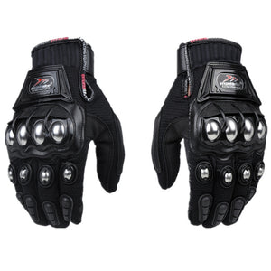 Madbike protective Gloves motorcycle Stainless Steel Sports Racing Road Gears Motorbike motocicleta guantes moto luvas