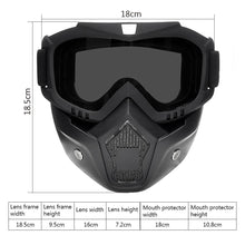 Load image into Gallery viewer, Motorcycle Glasses Motocross Motorbike Moto Goggles Detachable Goggle UV Protection Ski Bike for Halley Open Face Helmet Mask
