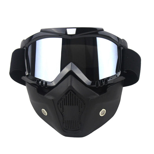 CAR-partment Ski Bike Motorcycle Face Mask Goggles Motocross Motorbike Motor Open Face Detachable Goggle Helmets Vintage Glasses