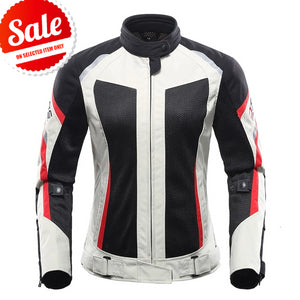 women DUHAN Summer Mesh Breathable Motorcycle Jacket wiReflective Motorbike Jackets of Oxford Cloth 600D and CE Protective gear