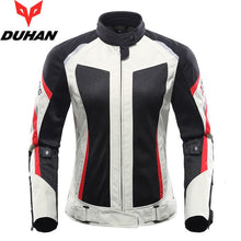 Load image into Gallery viewer, women DUHAN Summer Mesh Breathable Motorcycle Jacket wiReflective Motorbike Jackets of Oxford Cloth 600D and CE Protective gear
