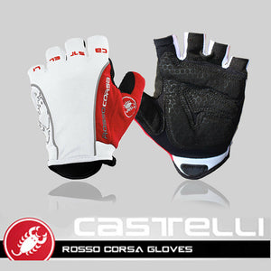 Genuine Castelli Half Finger Cycling Bicyle MTB Bike Gloves Anti Skid Silicone