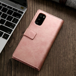 For Samsung S20/Plus/Ultra 5G S10/9 A20/30 Zipper Leather Wallet Case Card Cover