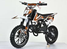 Load image into Gallery viewer, 49CC MINI MOTOR DIRT BIKE KIDS POCKET ROCKET PEE WEE ATV 50CC CYCLE BLUE ORANGE
