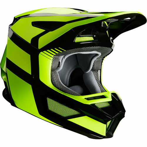 NEW Fox 2020 MX V2 Hayl FLO Yellow Kids Dirtbike Motocross Riding Helmet