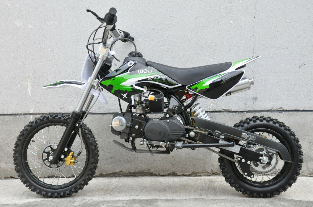 MMW 125CC DIRT TRAIL PIT MOTOR 2 WHEELS PRO BIKE Kick start GREEN