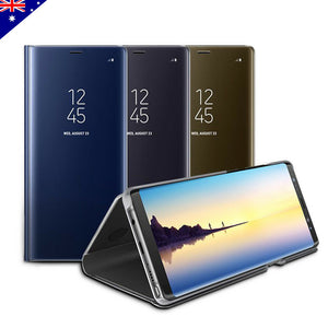 Slim Luxury Mirror Flip Shockproof Case for Samsung S20 S10 Plus Ultra Note 10