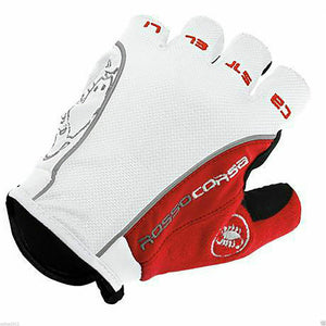 Genuine Castelli Half Finger Cycling Bicyle MTB Bike Gloves Anti Skid Silicone