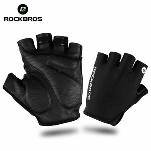 ROCKBROS Bike Half Finger Gloves Summer Riding Short Shockproof Gloves Black AU