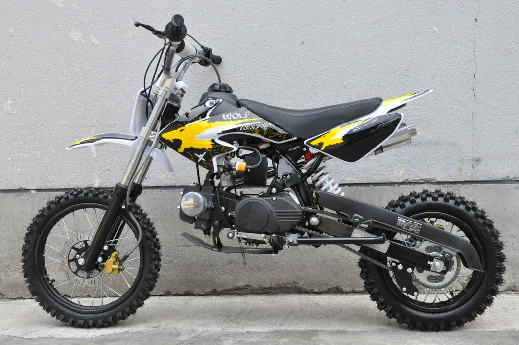 MMW 125CC DIRT TRAIL PIT MOTOR 2 WHEELS PRO BIKE Kick start yellow