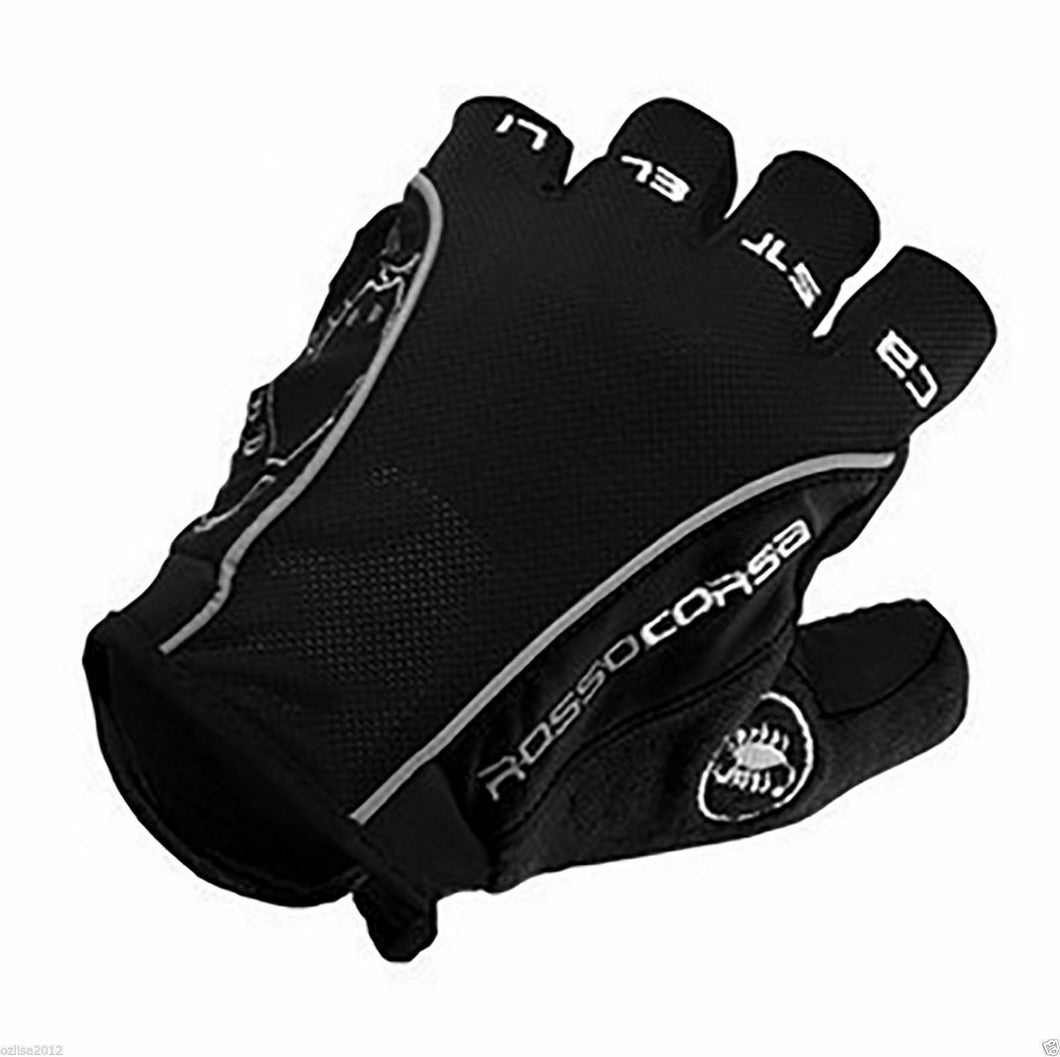 Genuine Castelli Half Finger Cycling Bicyle MTB Bike Gloves Anti Skid Silicone