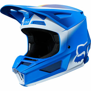 NEW Fox 2020 MX V2 Vlar Blue Dirtbike Motocross Riding Helmet