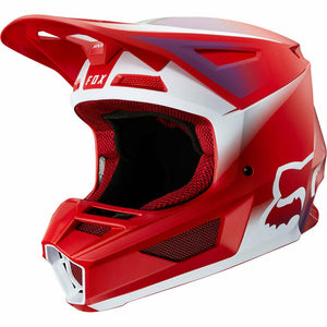 NEW Fox 2020 MX V2 Vlar Flame Red Dirtbike Motocross Riding Helmet