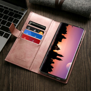 For Samsung S20/Plus/Ultra 5G S10/9 A20/30 Zipper Leather Wallet Case Card Cover