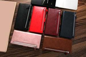 For Samsung S20/Plus/Ultra 5G S10/9 A20/30 Zipper Leather Wallet Case Card Cover