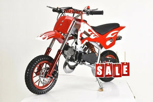 RED 49CC MINI MOTOR DIRT BIKE KIDS POCKET ROCKET PEE WEE MOTORCYCLE ATV 50CC