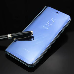 Slim Luxury Mirror Flip Shockproof Case for Samsung S20 S10 Plus Ultra Note 10