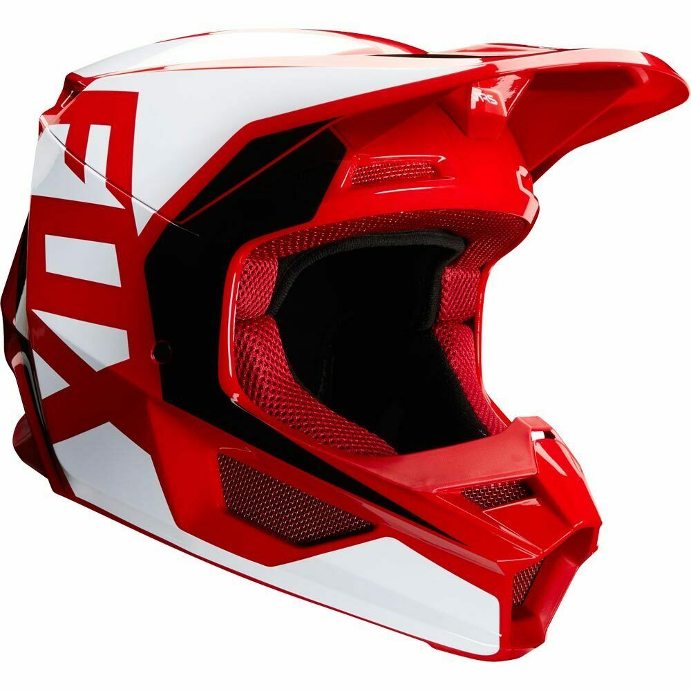 NEW Fox 2020 MX V1 Prix Flame Red Dirtbike Motocross Riding Helmet