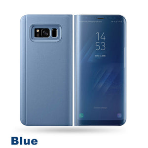 Slim Luxury Mirror Flip Shockproof Case for Samsung S20 S10 Plus Ultra Note 10