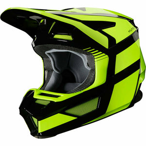 NEW Fox 2020 MX V2 Hayl FLO Yellow Kids Dirtbike Motocross Riding Helmet