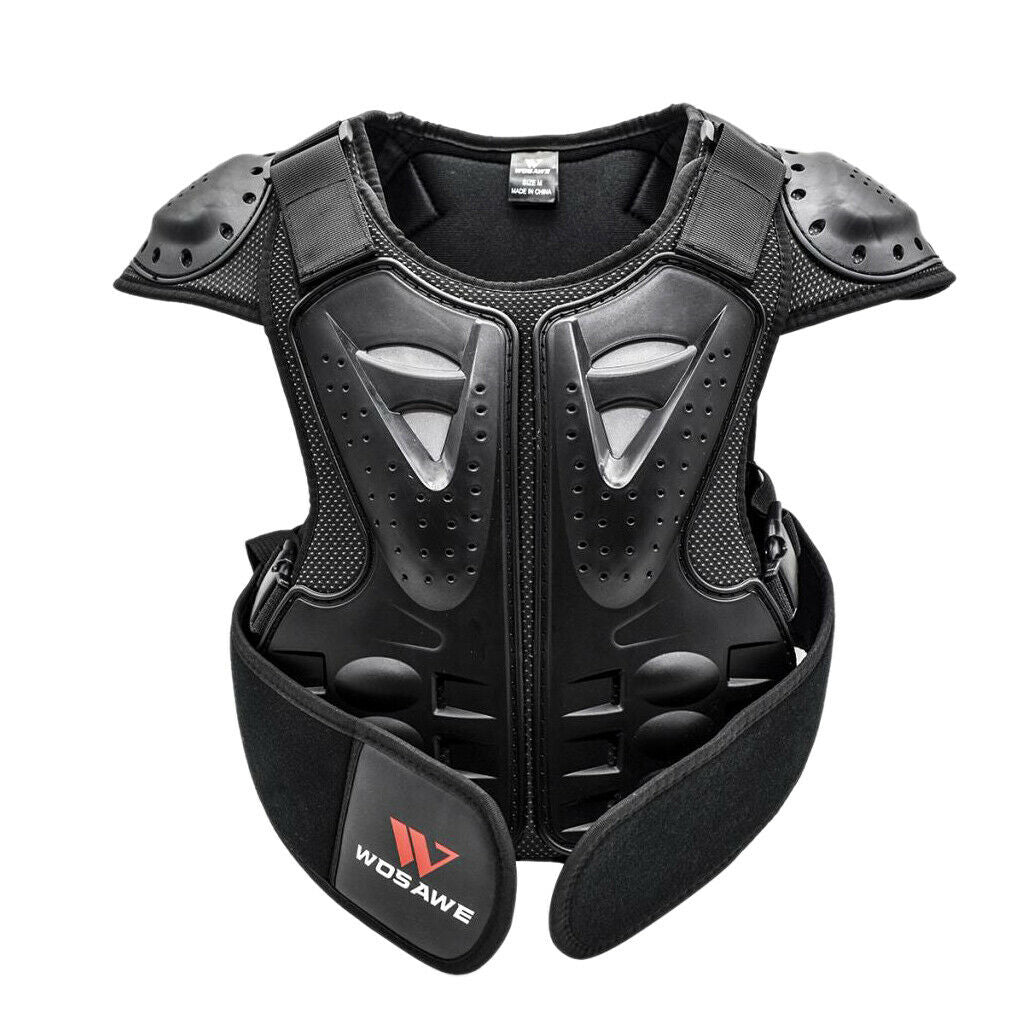 Children Chest Back Spine Protector Vest Skating Dirtbike Anti-Fall Gear M