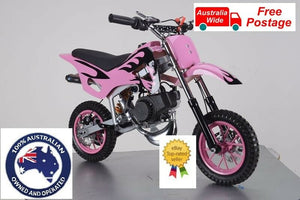 PINK 49CC MINI MOTOR DIRT BIKE KIDS POCKET ROCKET PEE WEE MOTORCYCLE ATV 50CC