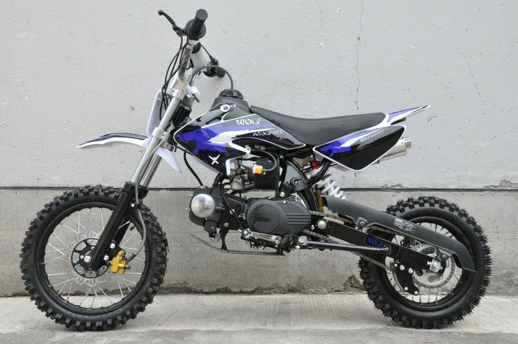 MMW 125CC DIRT TRAIL PIT MOTOR 2 WHEELS PRO BIKE Kick start blue