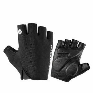 ROCKBROS Bike Half Finger Gloves Summer Riding Short Shockproof Gloves Black AU