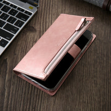 Load image into Gallery viewer, For iPhone 11/Pro/Max SE 2020 XS XR Zipper Leather Wallet Case Card Flip Cover
