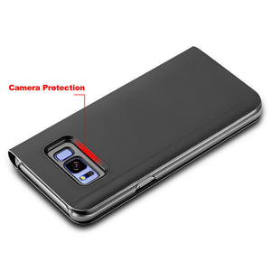 Slim Luxury Mirror Flip Shockproof Case for Samsung S20 S10 Plus Ultra Note 10