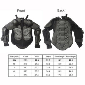 Motocross Peewee Kids Youth Body Armour Jacket DirtBike Racing Protective Gear