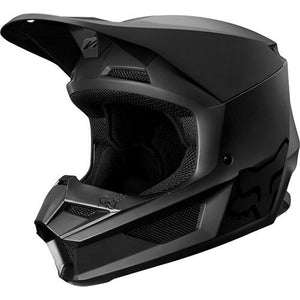 New FOX Racing 2019 V1 MATTE BLACK MX Kids Motocross Motorbike Helmet Dirtbike