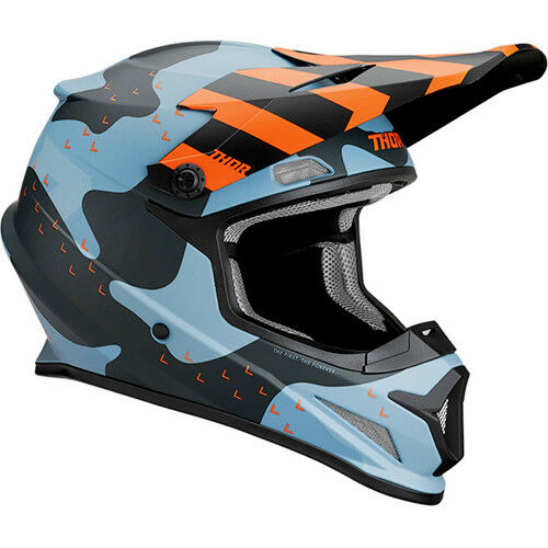 New Thor Racing 2019 Sector CAMO BLUE MX Motocross Dirtbike Helmet Moto XL