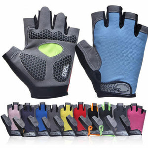 Road Mountain Bicycle Cycling Silicone GEL Half Finger Gloves Anti Skid MTB Bike