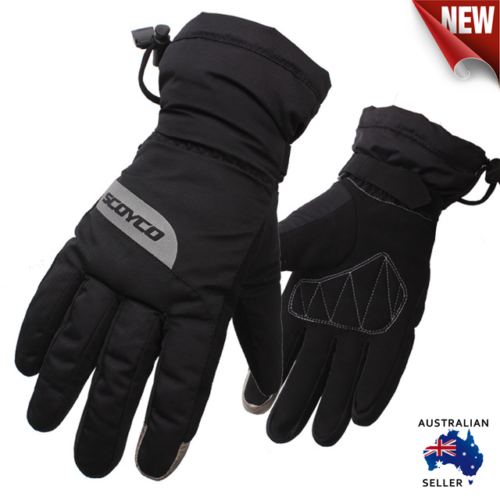 Motorcycle Touch Screen Waterproof Gloves Motorbike Winter Thermal Ski Snow MC32