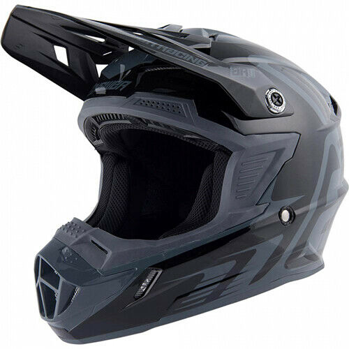 New ANSWER Racing AR1 Black Charcoal Grey MX Motocross Dirtbike Adult Helmet XL